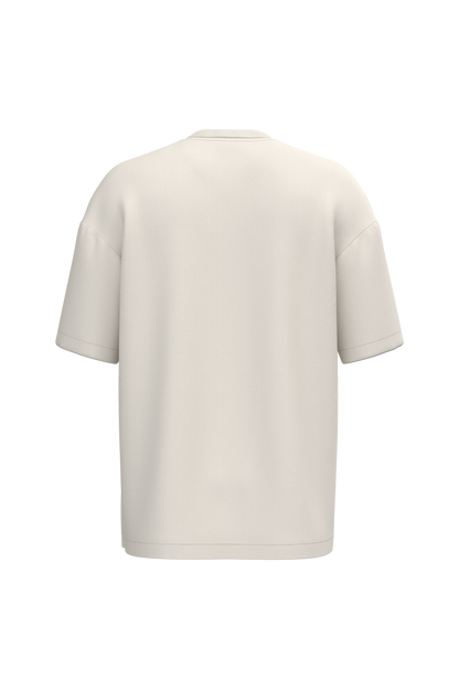 NS332 - Camiseta ecorresponsable oversize hombre - Ivory - trasera