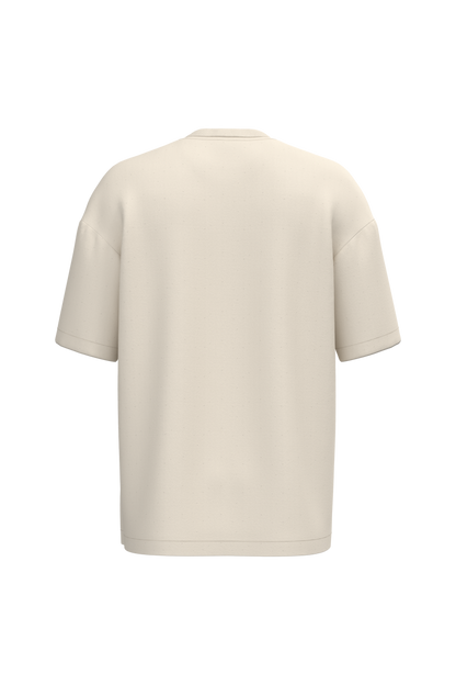 NS332 - Camiseta ecorresponsable oversize hombre - Raw Natural - trasera