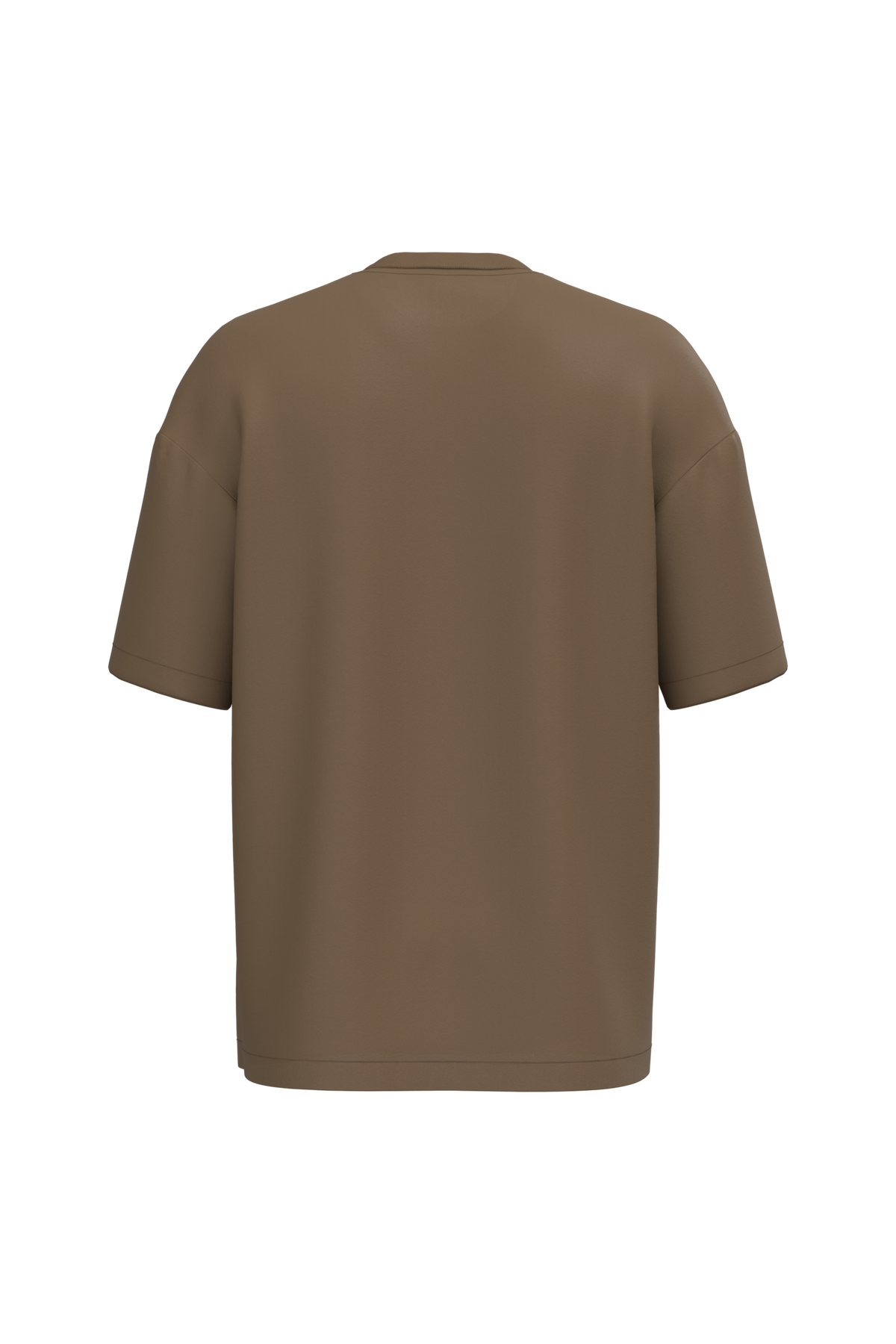 NS332 - Camiseta ecorresponsable oversize hombre - Toffee - trasera
