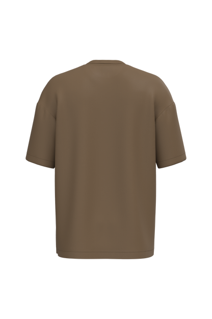 NS332 - Camiseta ecorresponsable oversize hombre - Toffee - trasera