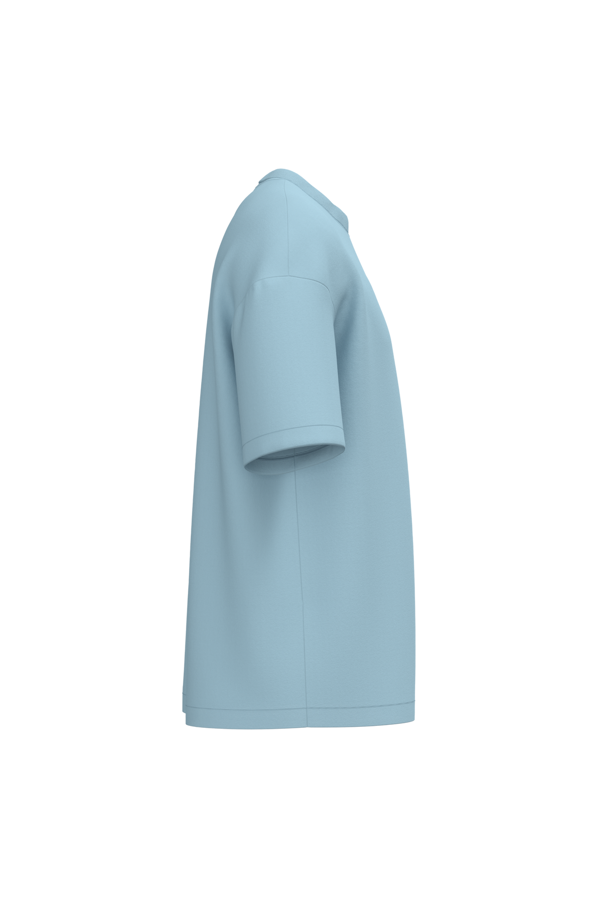 NS332 - Camiseta ecorresponsable oversize hombre - Aquamarine - lateral