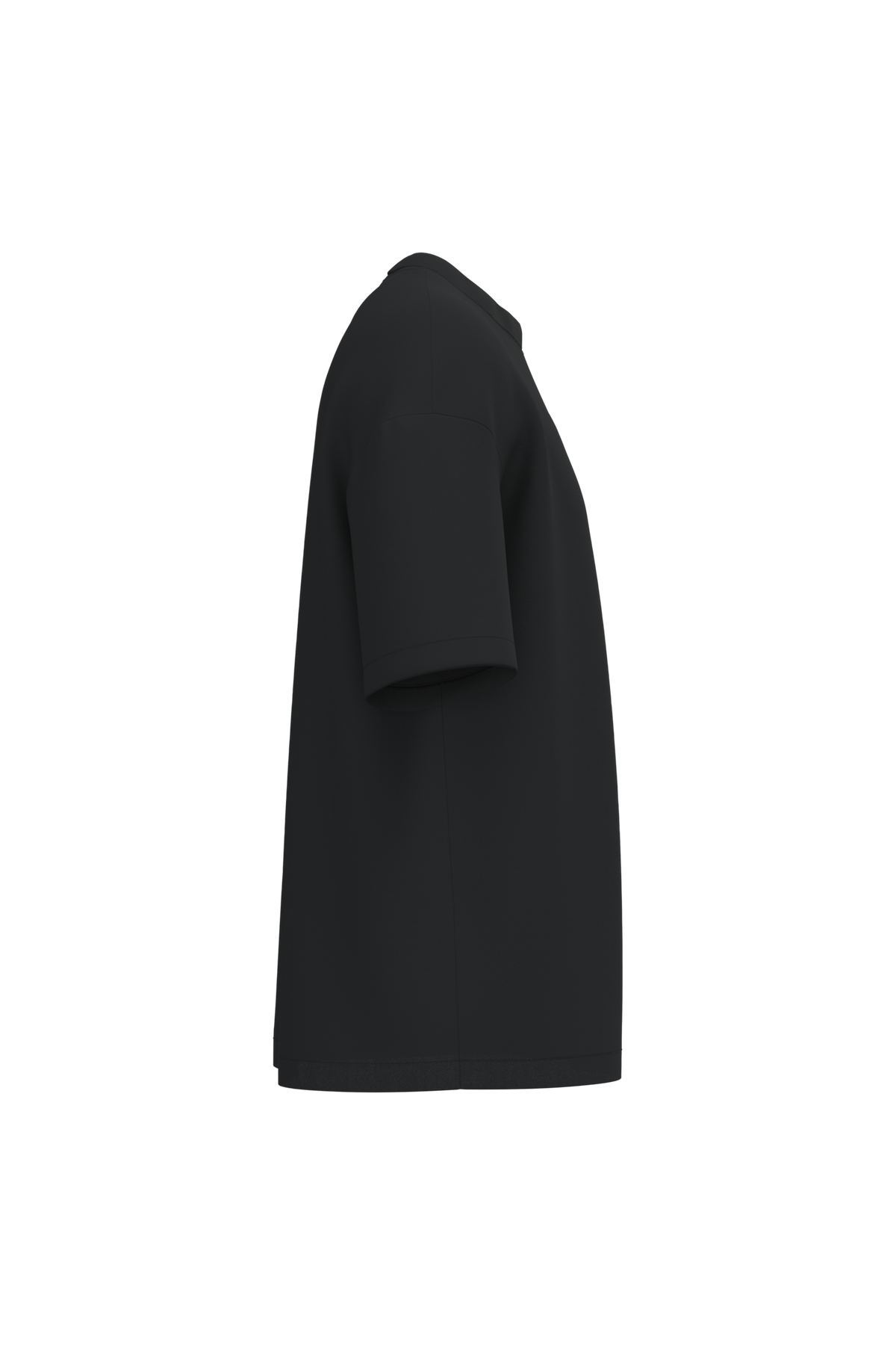 NS332 - Camiseta ecorresponsable oversize hombre - Black - lateral