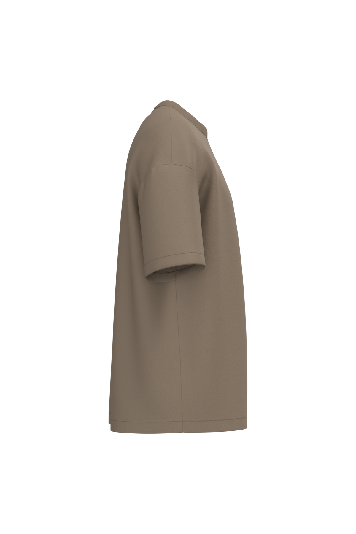 NS332 - Camiseta ecorresponsable oversize hombre - Driftwood - lateral