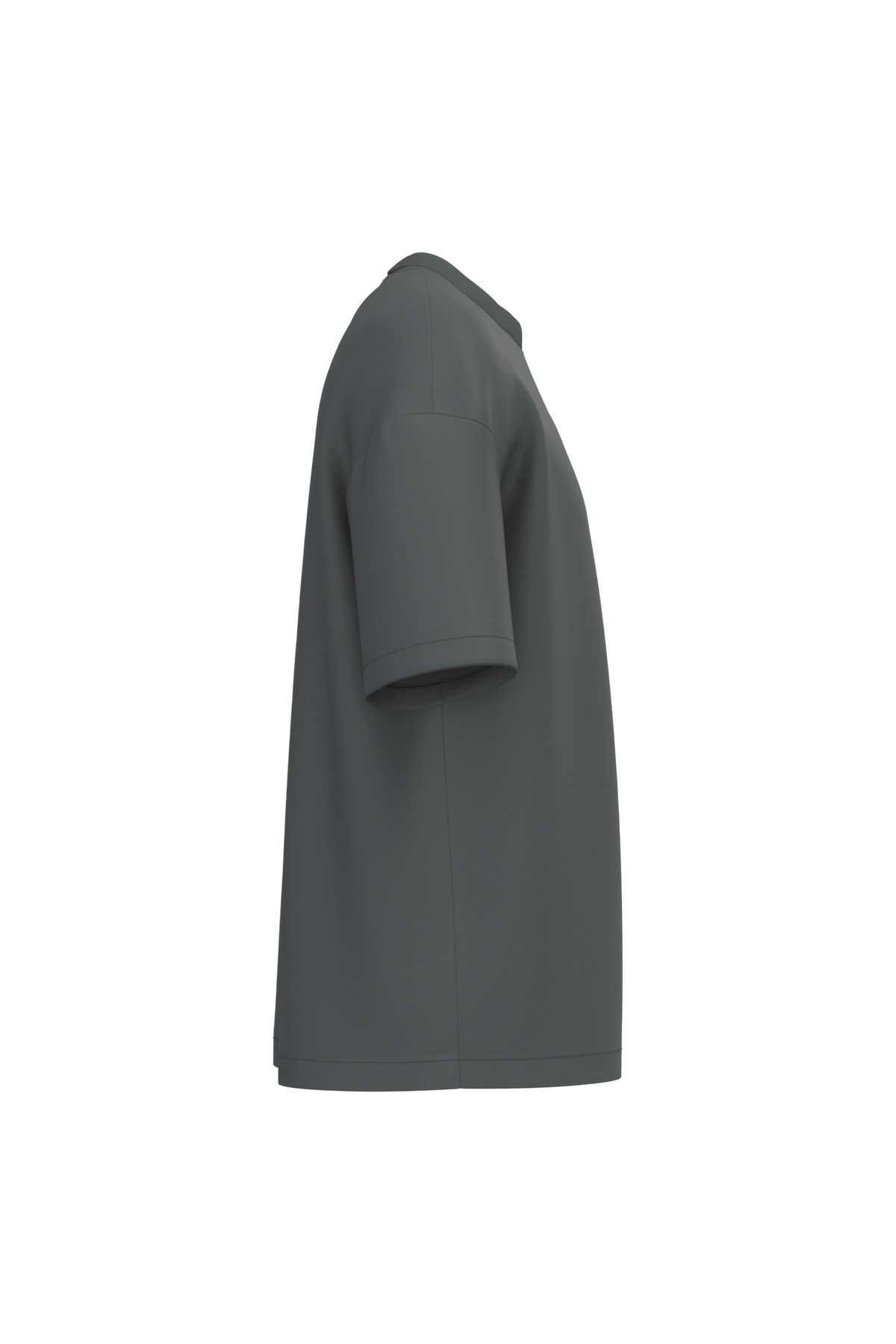NS332 - Camiseta ecorresponsable oversize hombre - Iron Grey - lateral