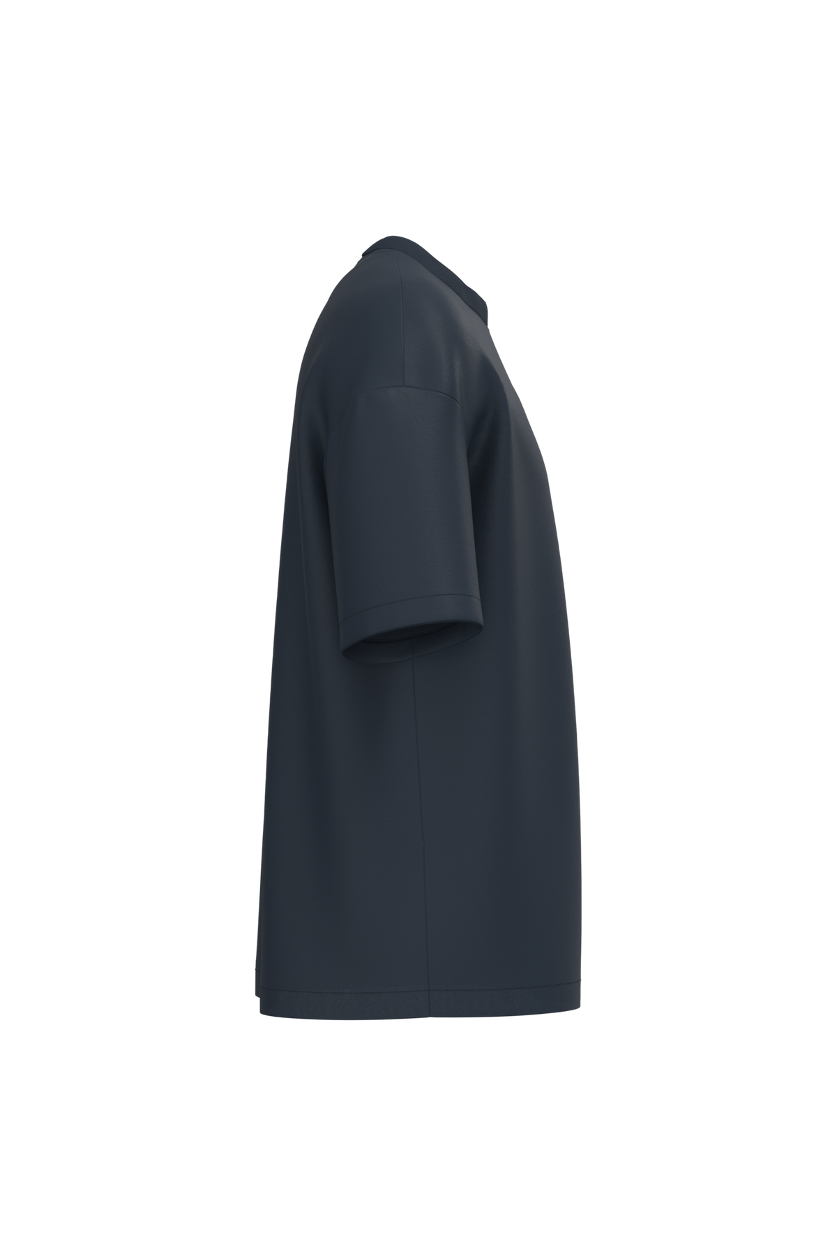 NS332 - Camiseta ecorresponsable oversize hombre - Navy Blue - lateral