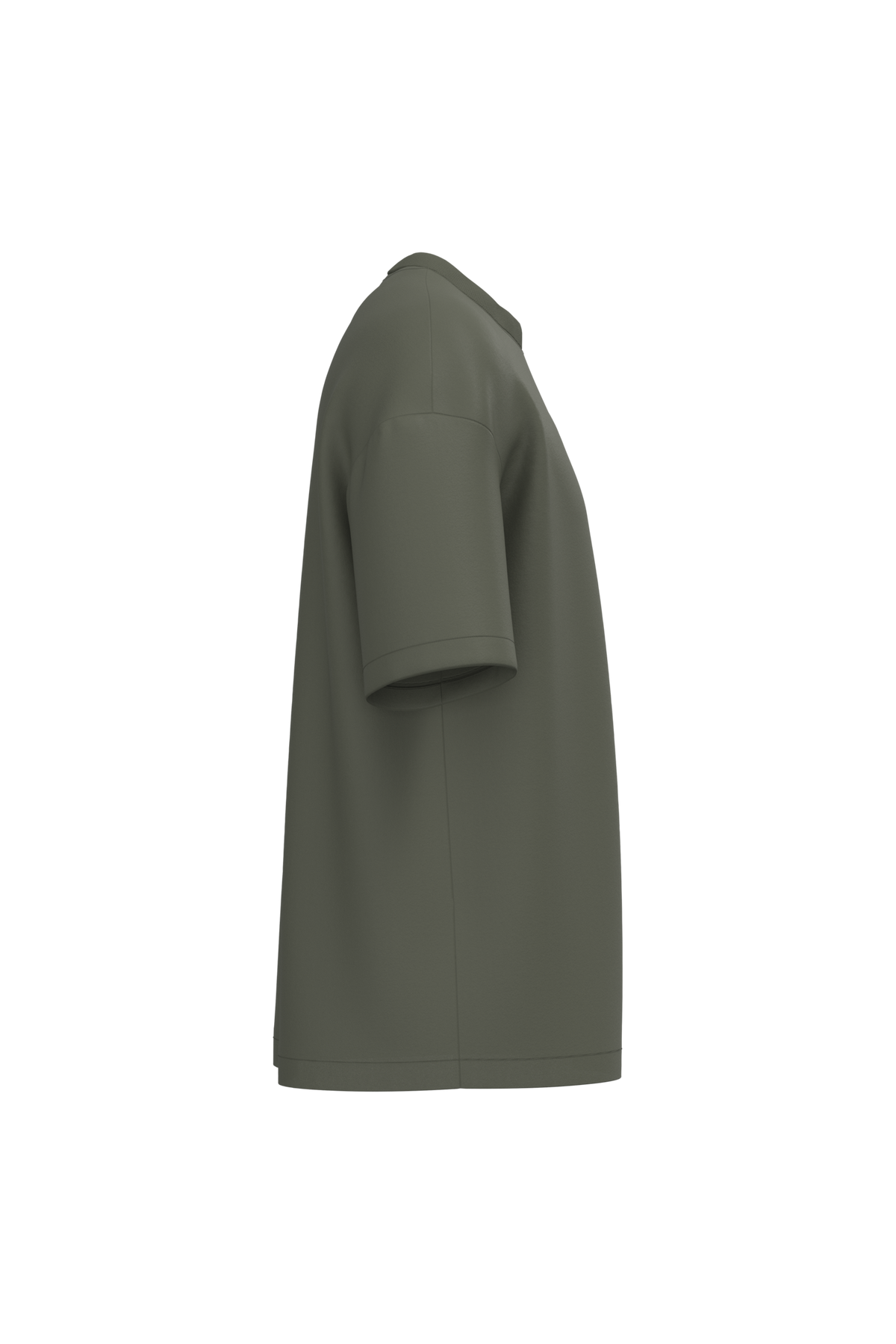 NS332 - Camiseta ecorresponsable oversize hombre - Organic Khaki - lateral