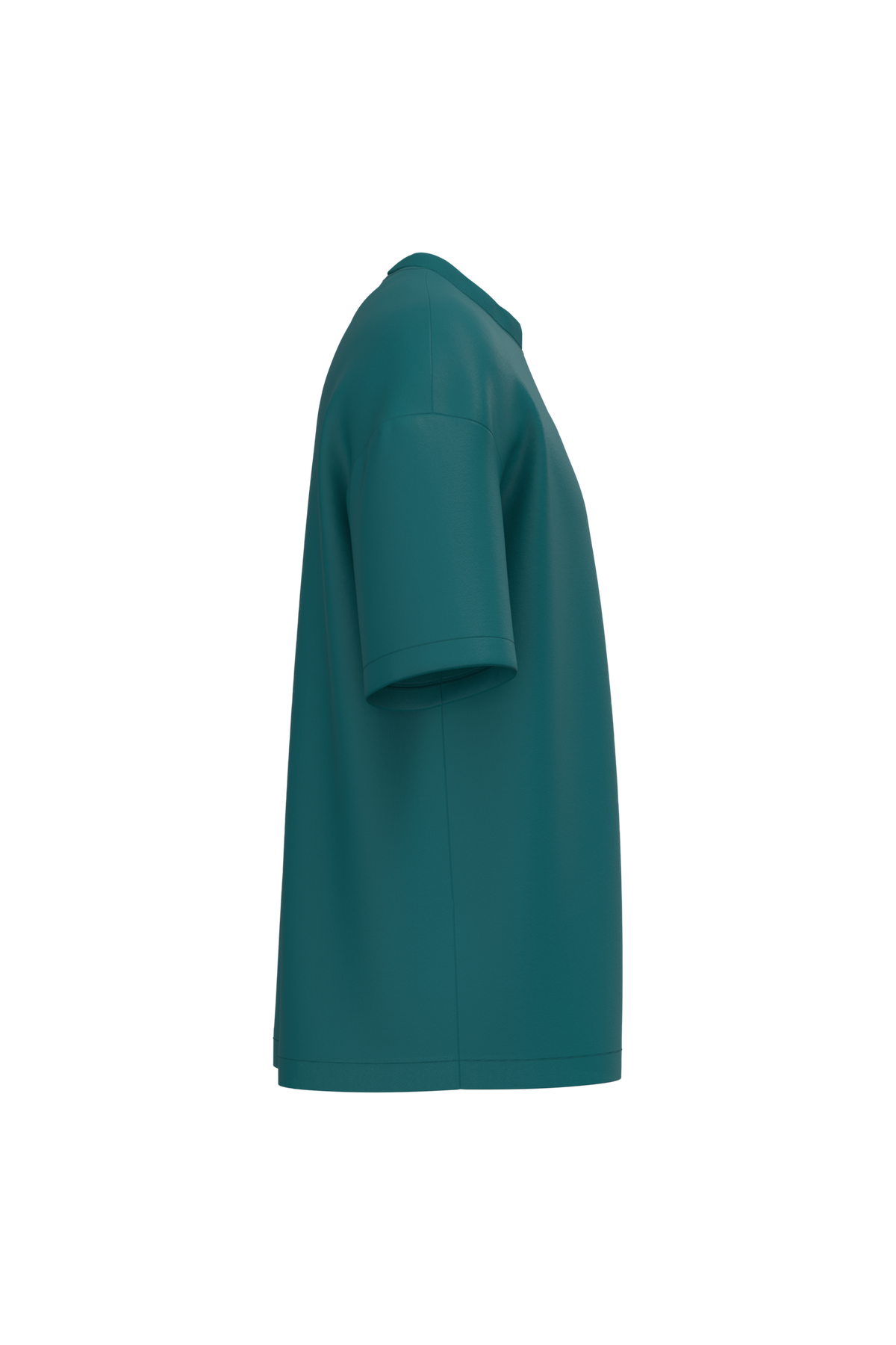NS332 - Camiseta ecorresponsable oversize hombre - Peacock Green - lateral