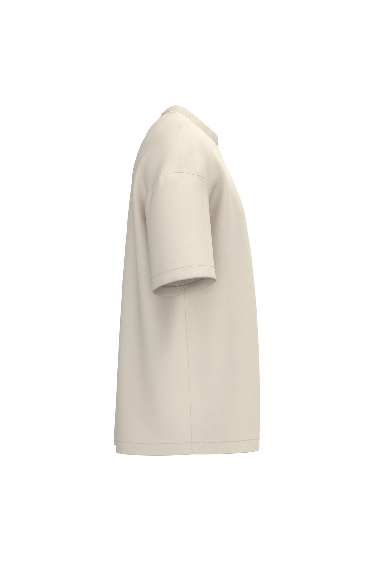 NS332 - Camiseta ecorresponsable oversize hombre - Raw Natural - lateral