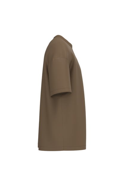 NS332 - Camiseta ecorresponsable oversize hombre - Toffee - lateral