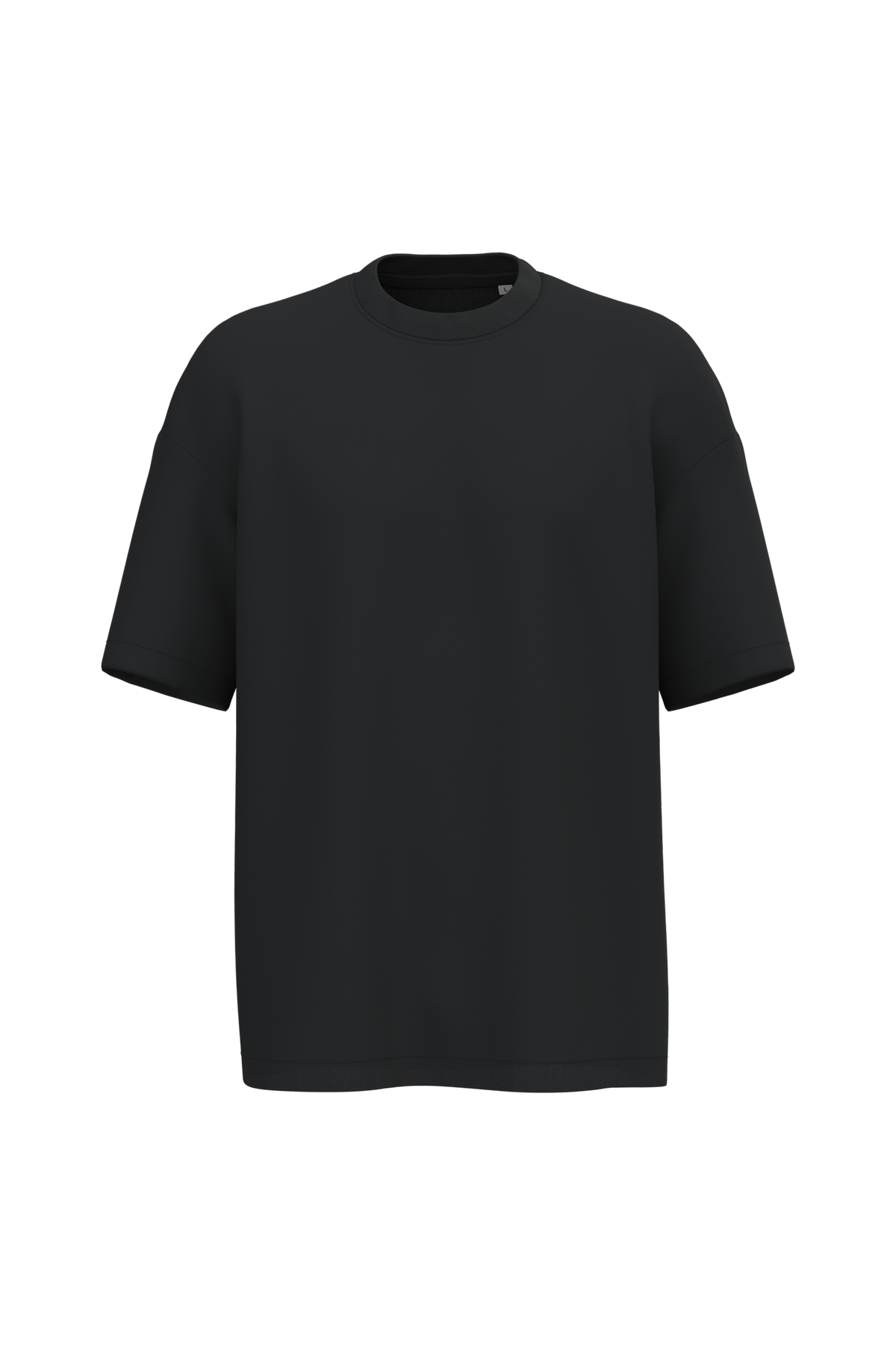 NS332 - Camiseta ecorresponsable oversize hombre - Black - frontal