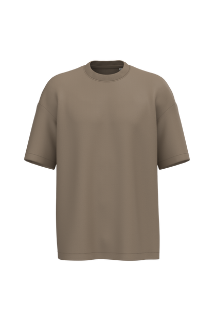 NS332 - Camiseta ecorresponsable oversize hombre - Driftwood - frontal