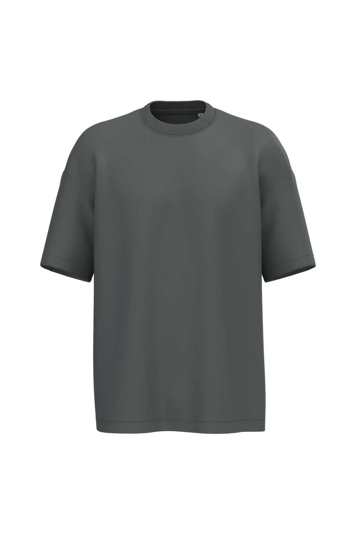 NS332 - Camiseta ecorresponsable oversize hombre - Iron Grey - frontal