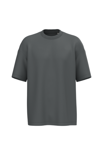 NS332 - Camiseta ecorresponsable oversize hombre - Iron Grey - frontal