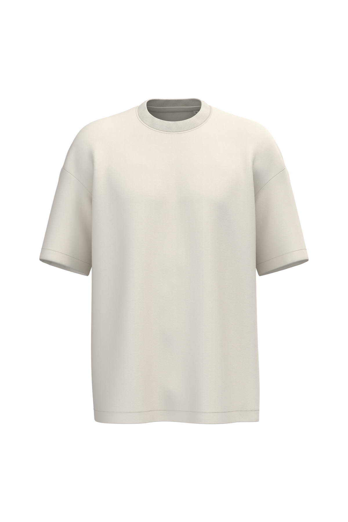 NS332 - Camiseta ecorresponsable oversize hombre - Ivory - frontal