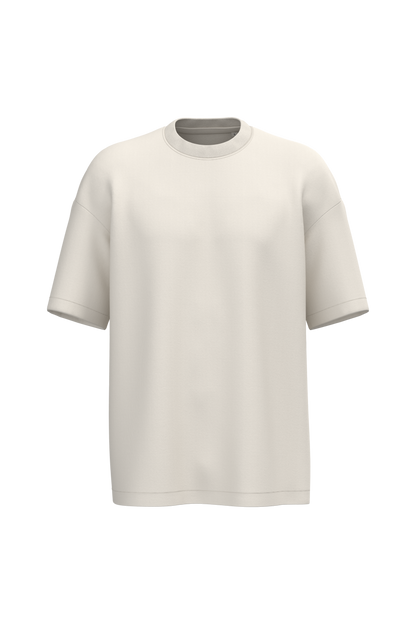 NS332 - Camiseta ecorresponsable oversize hombre - Ivory - frontal