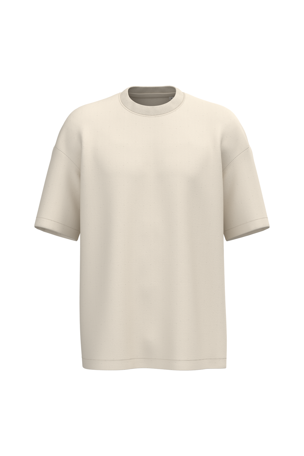 NS332 - Camiseta ecorresponsable oversize hombre - Raw Natural - frontal