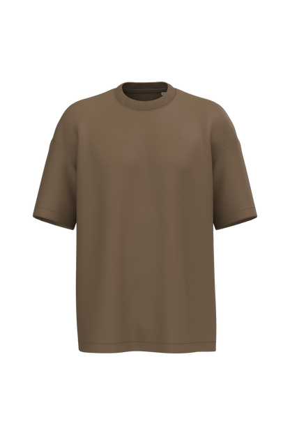 NS332 - Camiseta ecorresponsable oversize hombre - Toffee - frontal