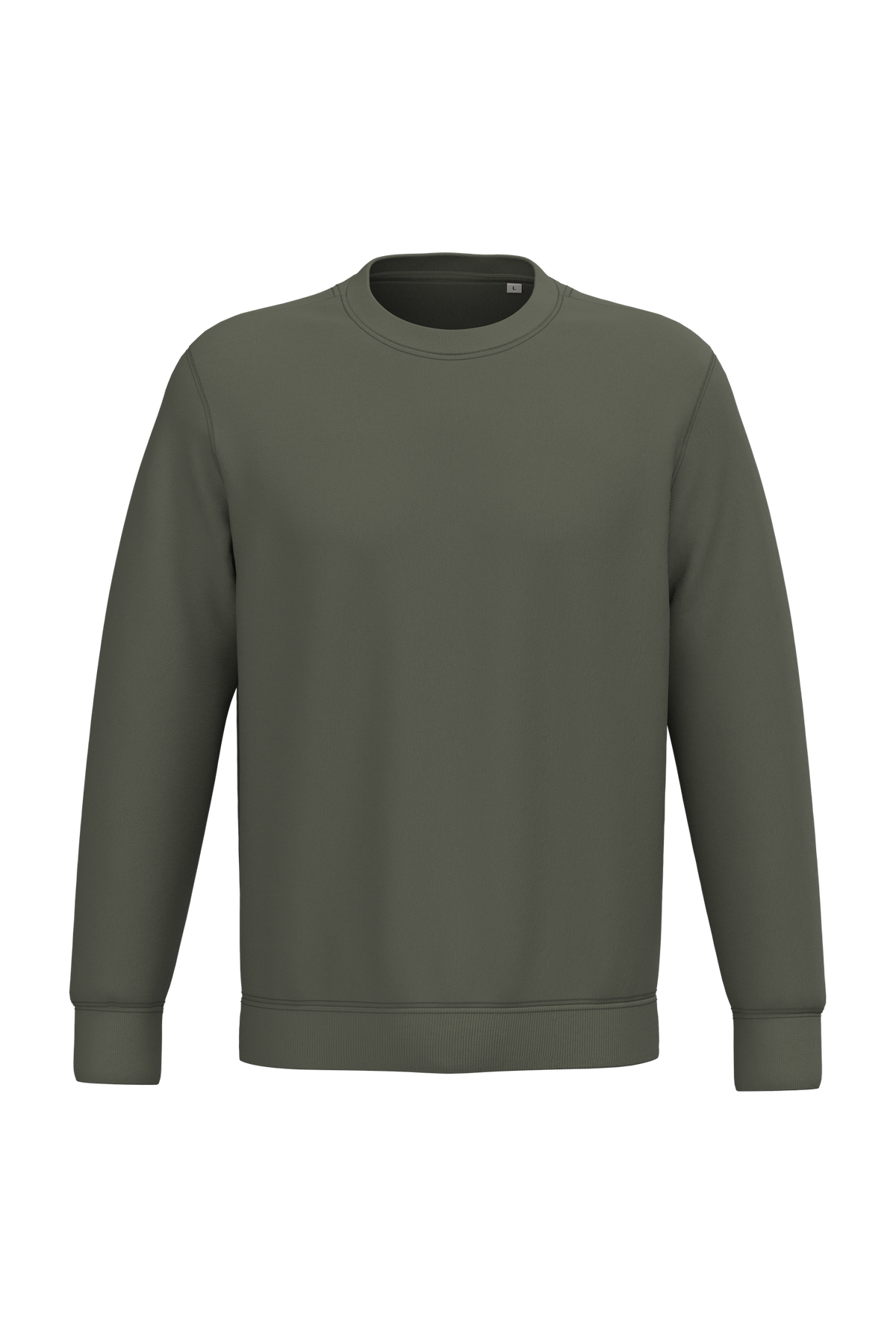 NS400 - Sudadera  ecorresponsable de cuello redondo unisex - Organic Khaki - frontal
