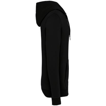 NS402 - Sudadera ecorresponsable con cremallera y capucha unisex - Black - lateral