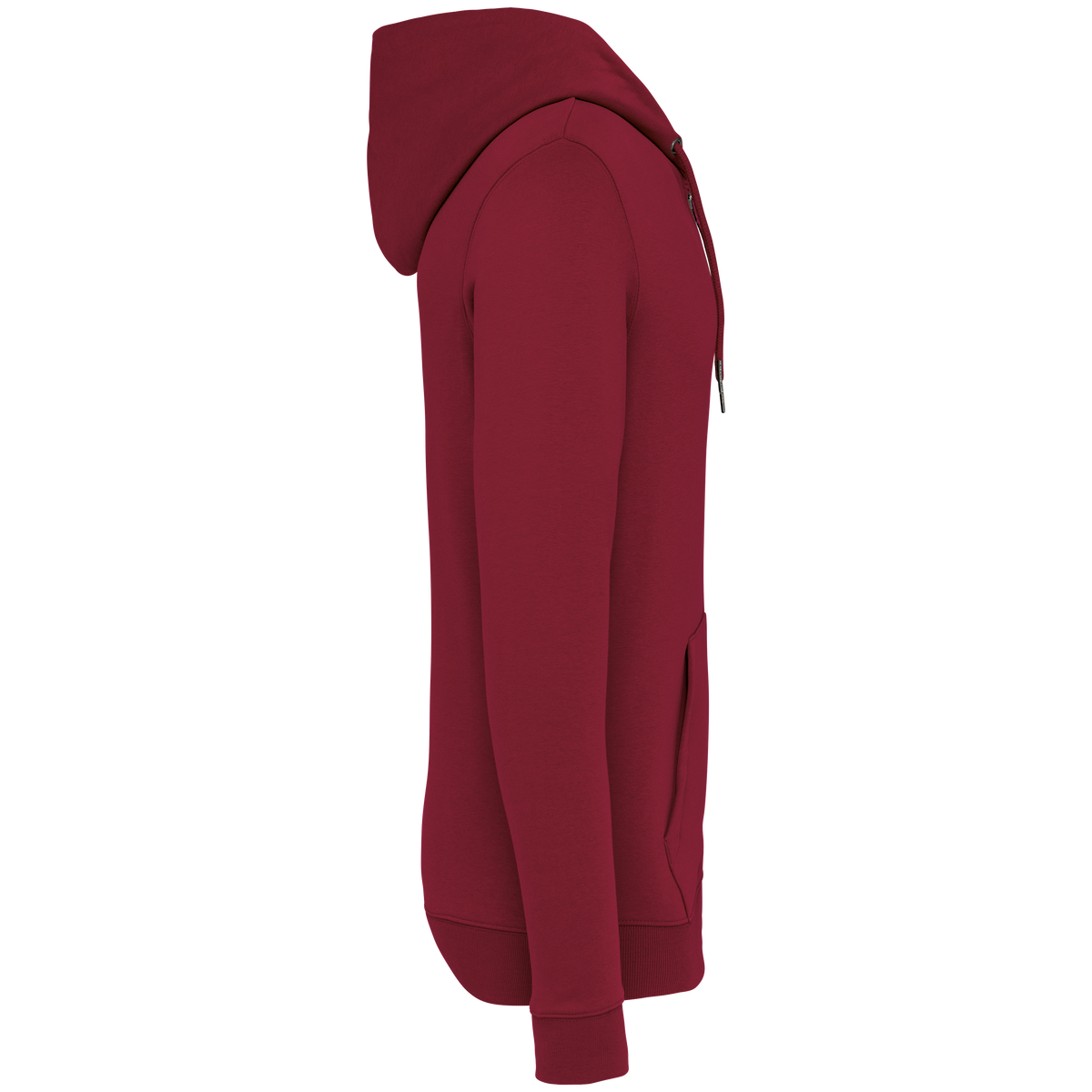 NS402 - Sudadera ecorresponsable con cremallera y capucha unisex - Hibiscus Red - lateral
