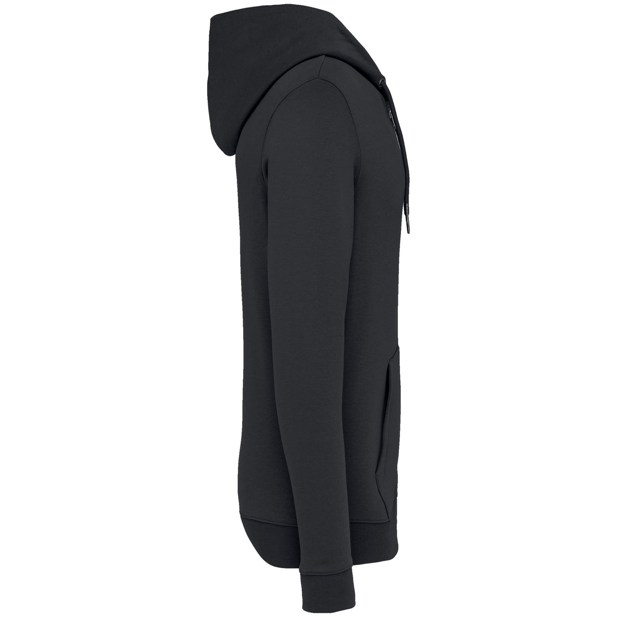 NS402 - Sudadera ecorresponsable con cremallera y capucha unisex - Iron Grey - lateral