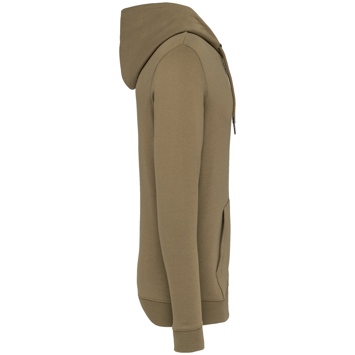 NS402 - Sudadera ecorresponsable con cremallera y capucha unisex - Light Olive Green - lateral