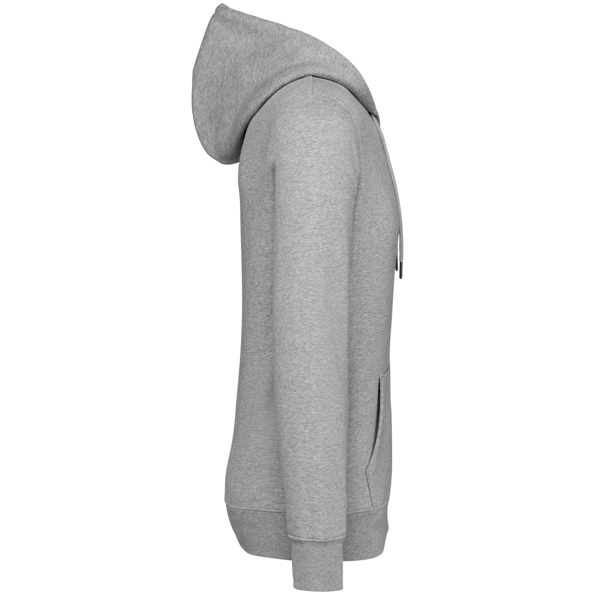 NS402 - Sudadera ecorresponsable con cremallera y capucha unisex - Moon Grey Heather - lateral