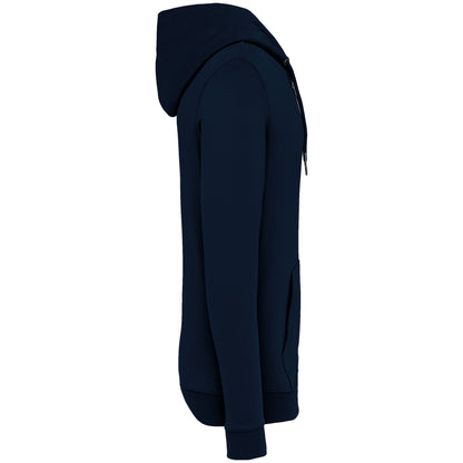 NS402 - Sudadera ecorresponsable con cremallera y capucha unisex - Navy Blue - lateral