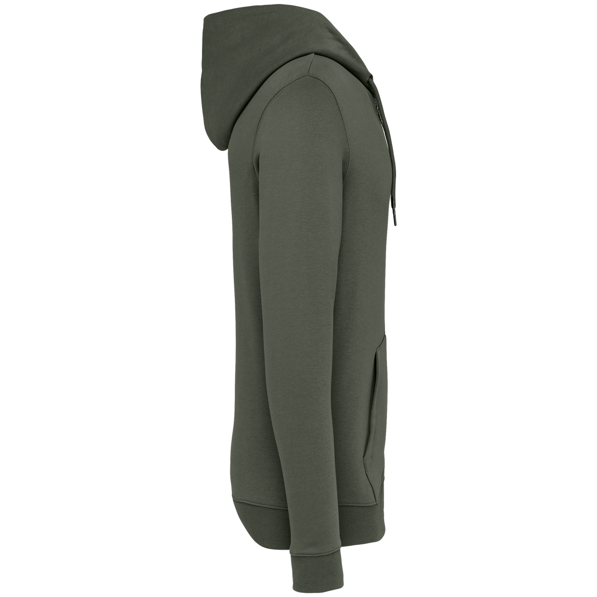 NS402 - Sudadera ecorresponsable con cremallera y capucha unisex - Organic Khaki - lateral