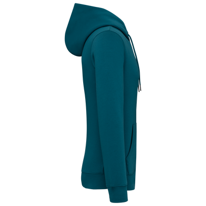 NS402 - Sudadera ecorresponsable con cremallera y capucha unisex - Peacock Green - lateral