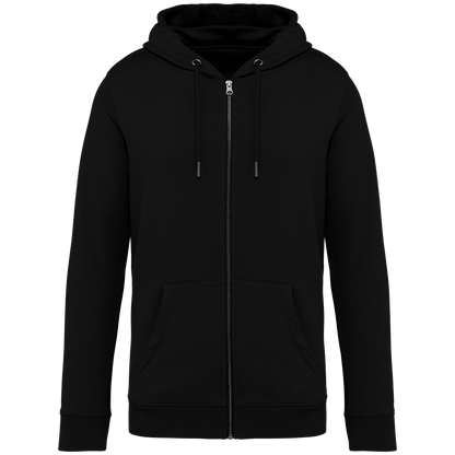 NS402 - Sudadera ecorresponsable con cremallera y capucha unisex - Black - frontal