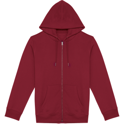 NS402 - Sudadera ecorresponsable con cremallera y capucha unisex - Hibiscus Red - frontal