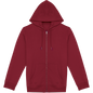 NS402 - Sudadera ecorresponsable con cremallera y capucha unisex - Hibiscus Red - frontal