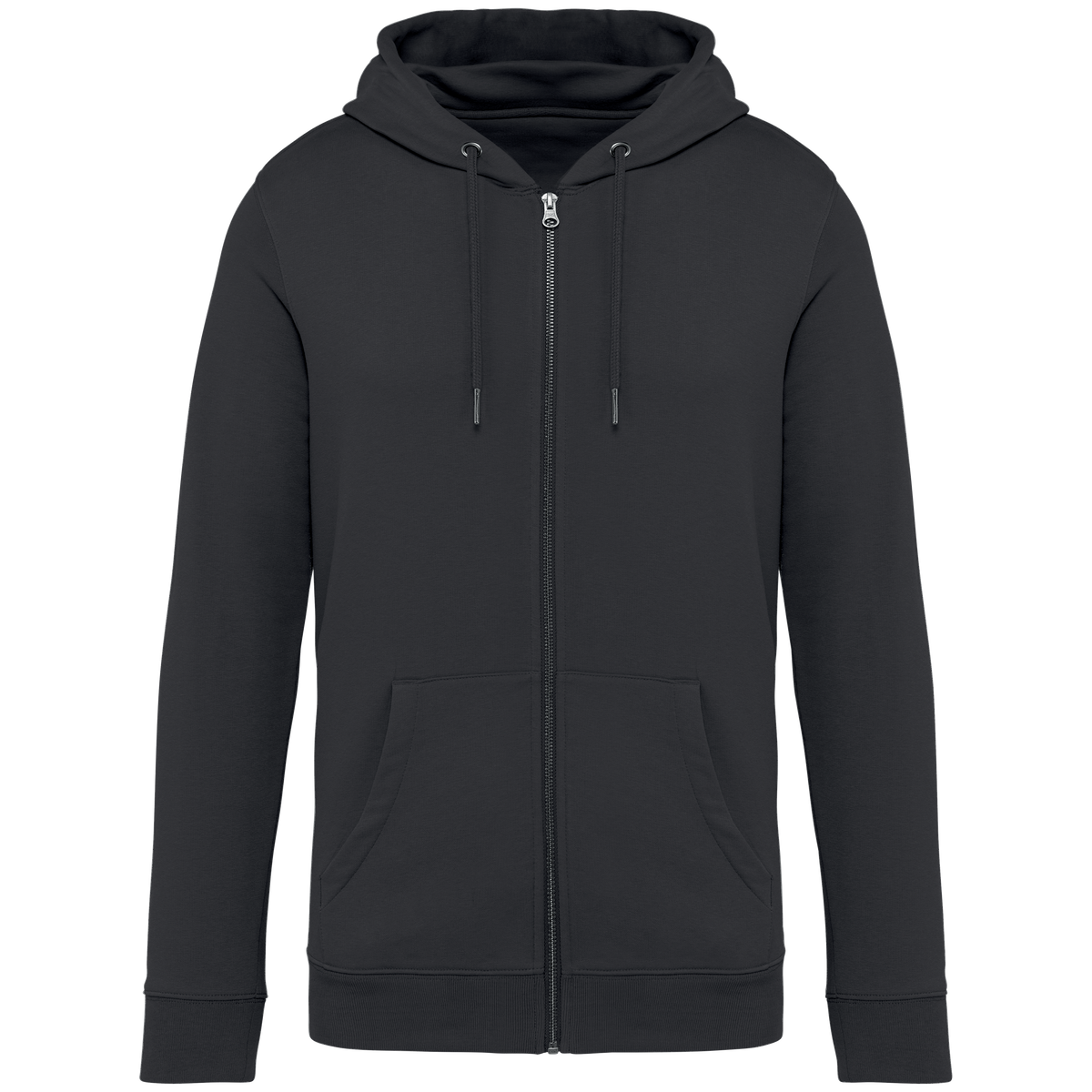 NS402 - Sudadera ecorresponsable con cremallera y capucha unisex - Iron Grey - frontal