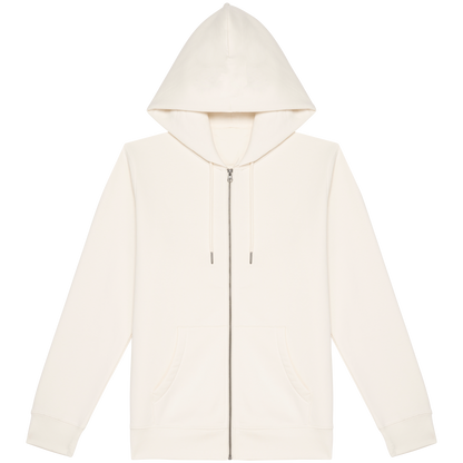 NS402 - Sudadera ecorresponsable con cremallera y capucha unisex - Ivory - frontal