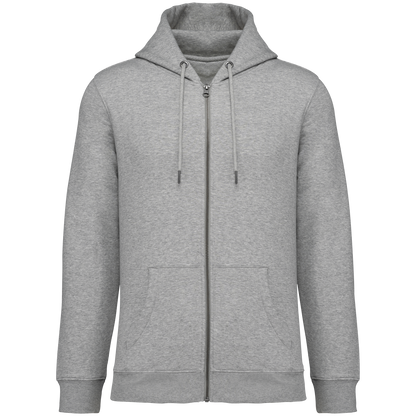 NS402 - Sudadera ecorresponsable con cremallera y capucha unisex - Moon Grey Heather - frontal