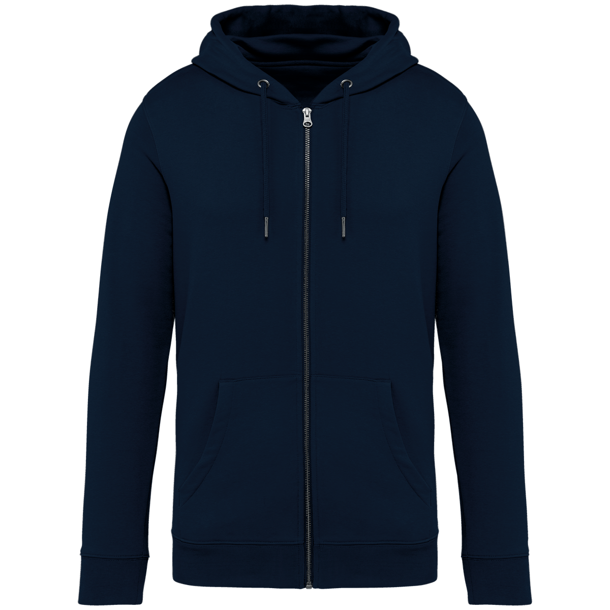 NS402 - Sudadera ecorresponsable con cremallera y capucha unisex - Navy Blue - frontal