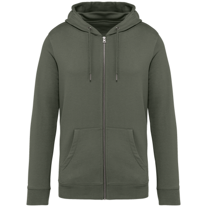 NS402 - Sudadera ecorresponsable con cremallera y capucha unisex - Organic Khaki - frontal