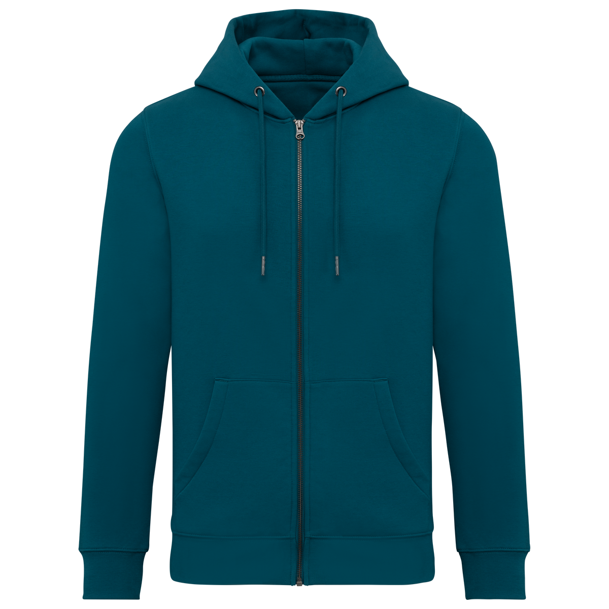 NS402 - Sudadera ecorresponsable con cremallera y capucha unisex - Peacock Green - frontal