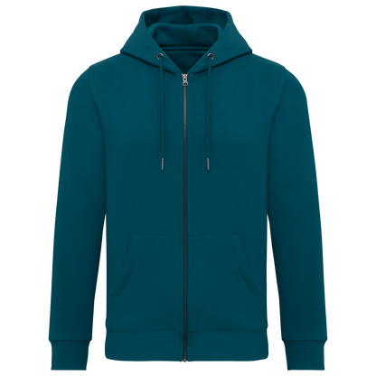 NS402 - Sudadera ecorresponsable con cremallera y capucha unisex - Peacock Green - frontal