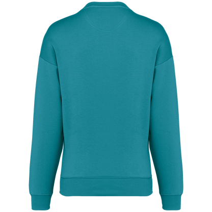 NS407 - Sudadera ecorresponsable cuello redondo oversize unisex - Adriatic Blue - trasera