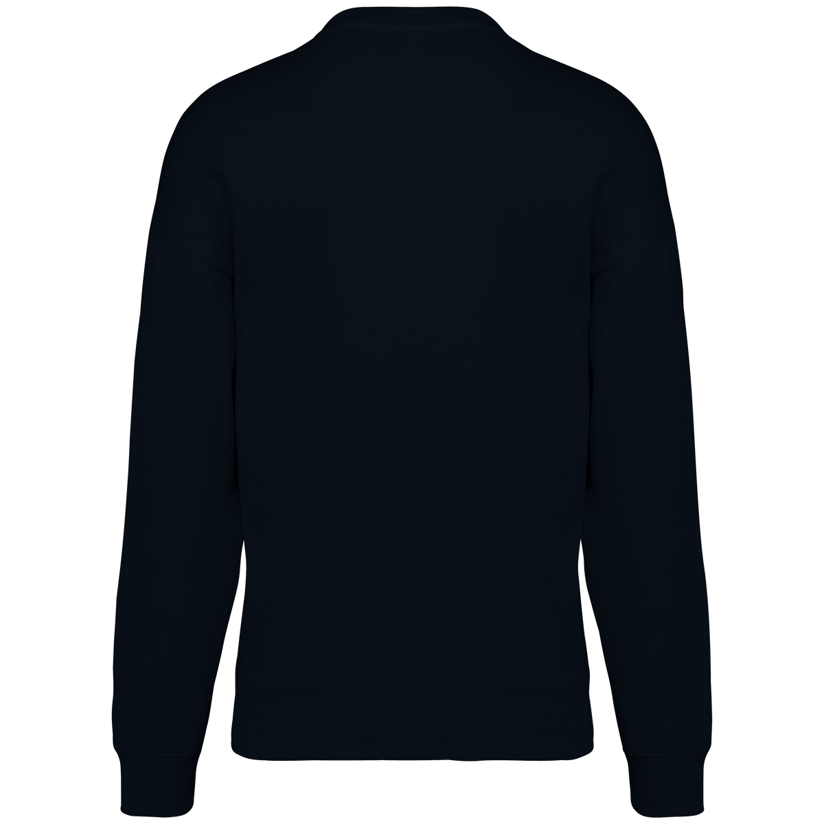 NS407 - Sudadera ecorresponsable cuello redondo oversize unisex - Black - trasera