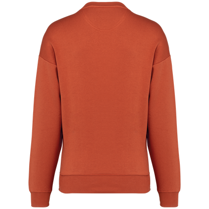 NS407 - Sudadera ecorresponsable cuello redondo oversize unisex - Burnt Brick - trasera