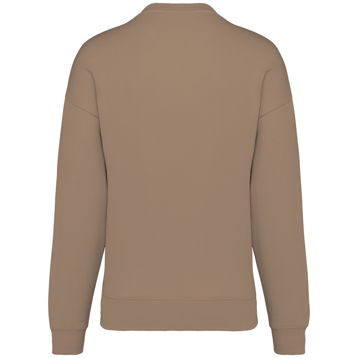 NS407 - Sudadera ecorresponsable cuello redondo oversize unisex - Driftwood - trasera