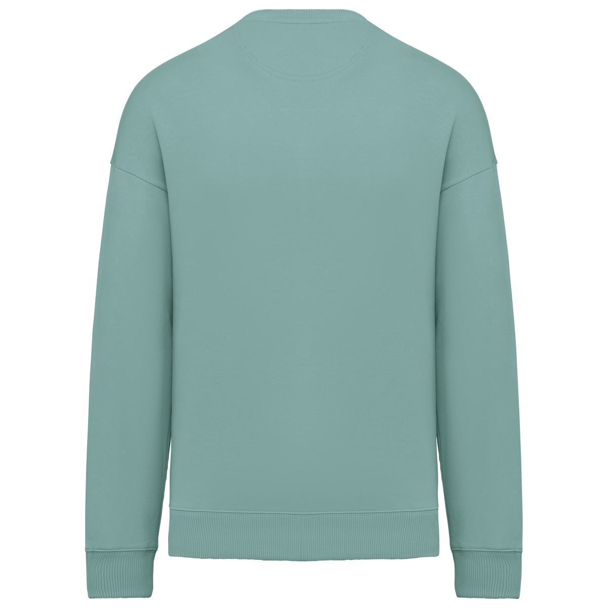 NS407 - Sudadera ecorresponsable cuello redondo oversize unisex - Jade Green - trasera