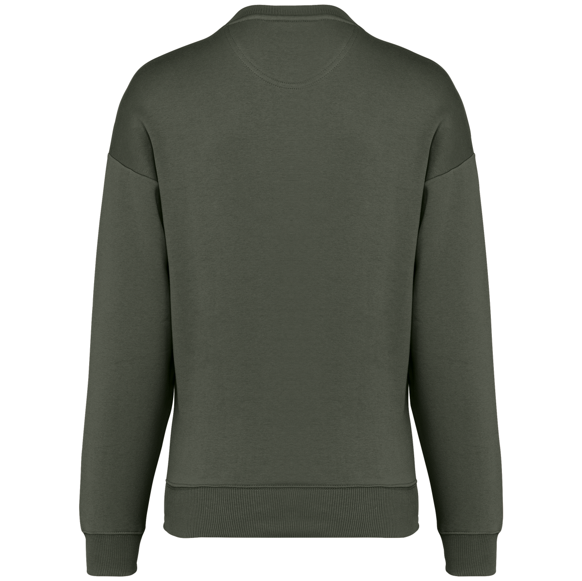 NS407 - Sudadera ecorresponsable cuello redondo oversize unisex - Organic Khaki - trasera