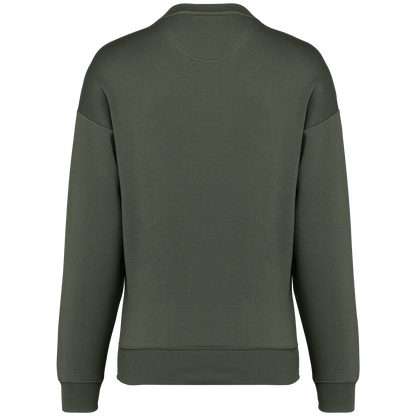 NS407 - Sudadera ecorresponsable cuello redondo oversize unisex - Organic Khaki - trasera