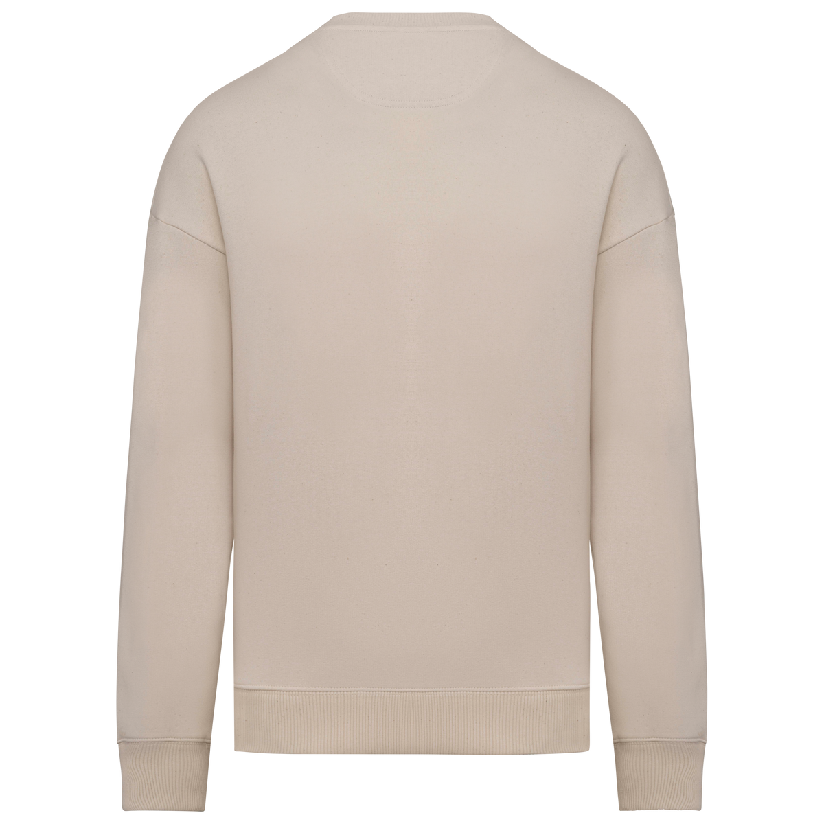 NS407 - Sudadera ecorresponsable cuello redondo oversize unisex - Raw Natural - trasera
