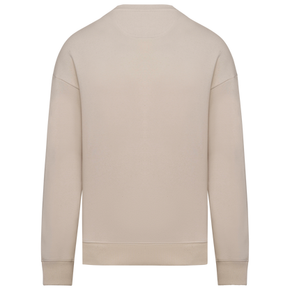 NS407 - Sudadera ecorresponsable cuello redondo oversize unisex - Raw Natural - trasera