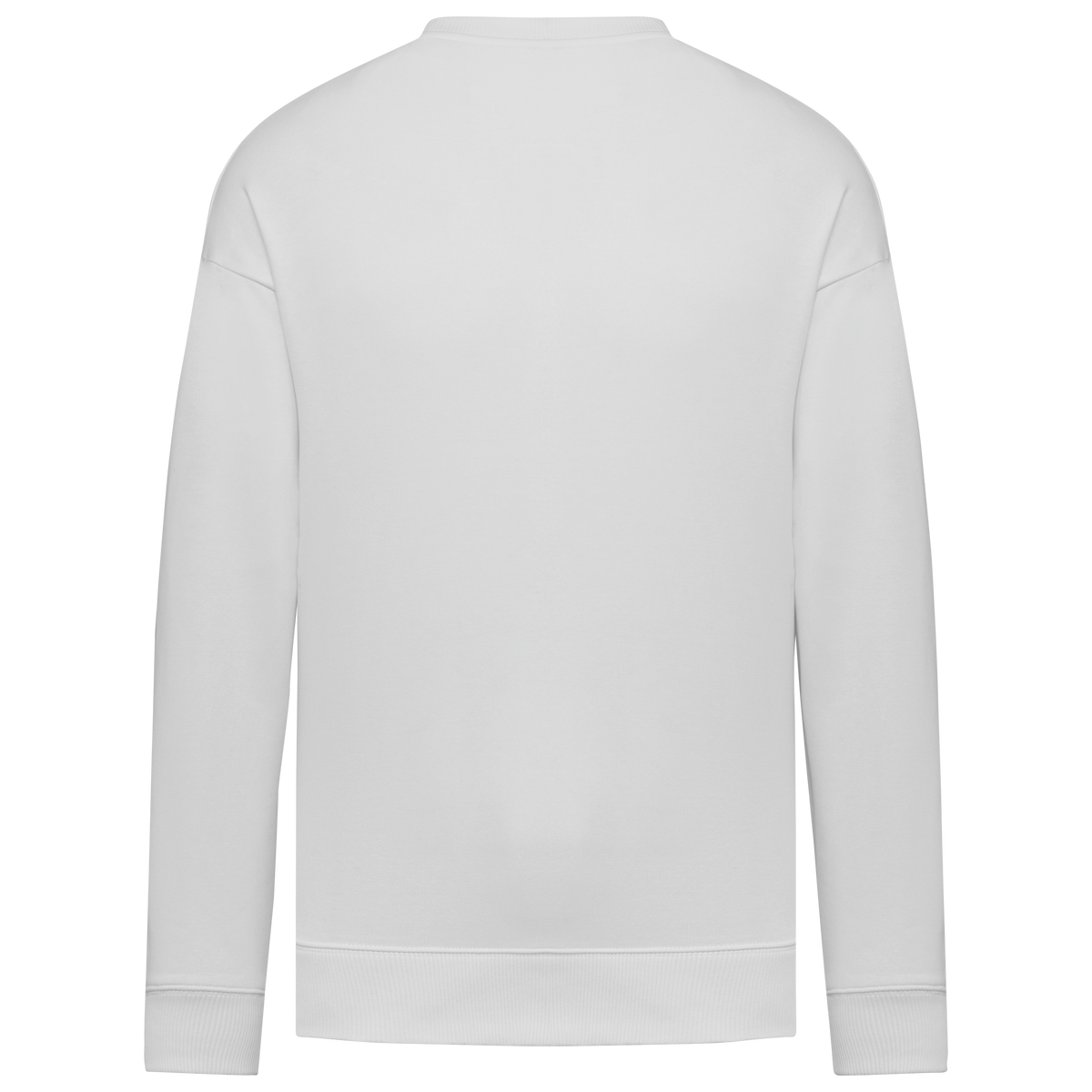 NS407 - Sudadera ecorresponsable cuello redondo oversize unisex - White - trasera